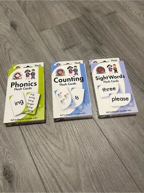 Flash Cards Canadian Curriculum Press 3 Sets Phonics Counting Sight Words